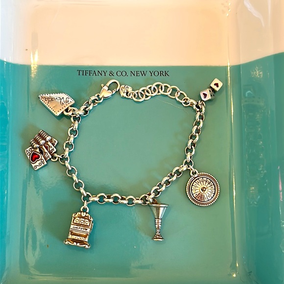 Brighton NEVADA Charm Bracelet martini cards poker chips roulette wheel dice - Picture 2 of 8
